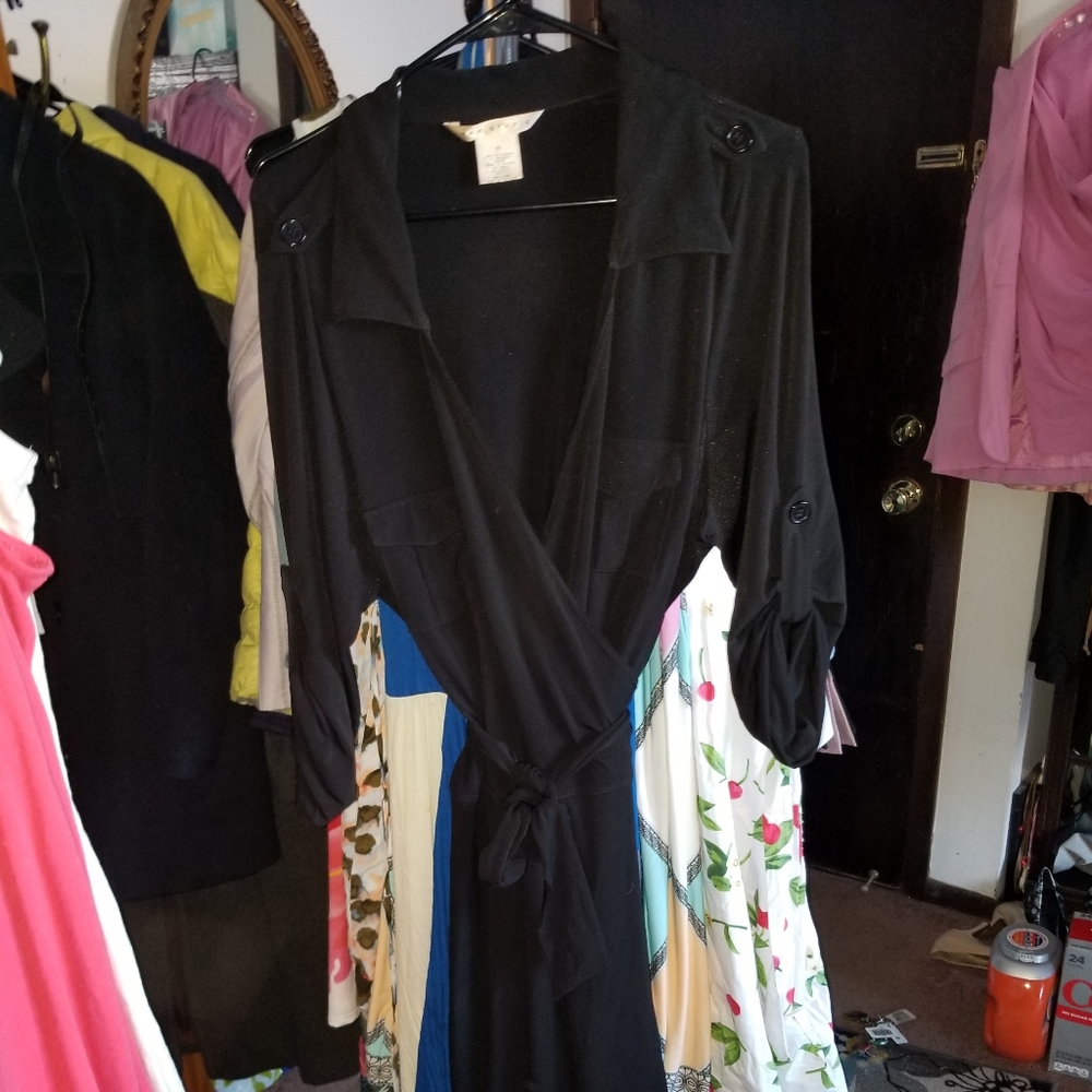 Black wrap dress